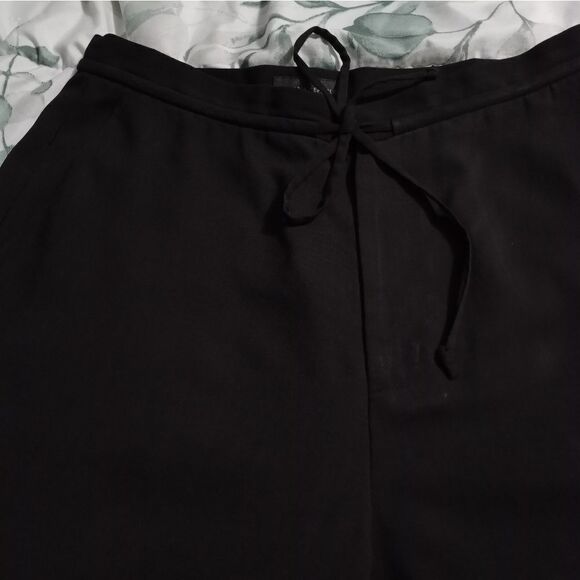 Banana Republic 12 Full Length Black Zipper Pockets Cord Women's Dress Pants - Picture 4 of 10